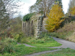 Western Valley Junction, MTAR bridge over the Disgwylfa Tramroad, Brynmawr, October 2012